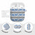 Samoa White Sunday AirPods Case Samoan Tapa Blue Hibiscus - Polynesian Pride