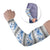 Samoa White Sunday Arm Sleeves Samoan Tapa Blue Hibiscus - Polynesian Pride