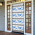 Samoa White Sunday Door Cover Samoan Tapa Blue Hibiscus - Polynesian Pride