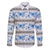Samoa White Sunday Family Matching Off The Shoulder Long Sleeve Dress and Hawaiian Shirt Samoan Tapa Blue Hibiscus - Polynesian Pride