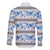 Samoa White Sunday Family Matching Off The Shoulder Long Sleeve Dress and Hawaiian Shirt Samoan Tapa Blue Hibiscus - Polynesian Pride