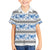 Samoa White Sunday Family Matching Off The Shoulder Long Sleeve Dress and Hawaiian Shirt Samoan Tapa Blue Hibiscus - Polynesian Pride