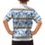Samoa White Sunday Family Matching Summer Maxi Dress and Hawaiian Shirt Samoan Tapa Blue Hibiscus - Polynesian Pride