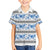 Samoa White Sunday Family Matching Summer Maxi Dress and Hawaiian Shirt Samoan Tapa Blue Hibiscus - Polynesian Pride