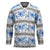 Samoa White Sunday Hockey Jersey Samoan Tapa Blue Hibiscus - Polynesian Pride