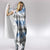 Samoa White Sunday Hooded Blanket Samoan Tapa Blue Hibiscus - Polynesian Pride