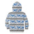 Samoa White Sunday Kid Hoodie Samoan Tapa Blue Hibiscus - Polynesian Pride