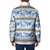 Samoa White Sunday Padded Jacket Samoan Tapa Blue Hibiscus - Polynesian Pride