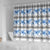 Samoa White Sunday Shower Curtain Samoan Tapa Blue Hibiscus - Polynesian Pride
