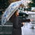 Samoa White Sunday Umbrella Samoan Tapa Blue Hibiscus - Polynesian Pride