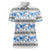 Samoa White Sunday Women Polo Shirt Samoan Tapa Blue Hibiscus - Polynesian Pride