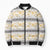 Samoa White Sunday Bomber Puffer Jacket Samoan Tapa Yellow Hibiscus - Polynesian Pride
