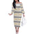 Samoa White Sunday Family Matching Off The Shoulder Long Sleeve Dress and Hawaiian Shirt Samoan Tapa Yellow Hibiscus - Polynesian Pride
