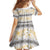 Samoa White Sunday Family Matching Off Shoulder Short Dress and Hawaiian Shirt Samoan Tapa Yellow Hibiscus - Polynesian Pride
