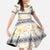 Samoa White Sunday Family Matching Summer Maxi Dress and Hawaiian Shirt Samoan Tapa Yellow Hibiscus - Polynesian Pride