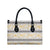 Samoa White Sunday Leather Bag Samoan Tapa Yellow Hibiscus - Polynesian Pride