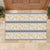 Samoa White Sunday Rubber Doormat Samoan Tapa Yellow Hibiscus - Polynesian Pride