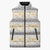 Samoa White Sunday Sleeveless Puffer Jacket Samoan Tapa Yellow Hibiscus - Polynesian Pride