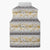 Samoa White Sunday Sleeveless Puffer Jacket Samoan Tapa Yellow Hibiscus - Polynesian Pride