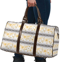 Samoa White Sunday Travel Bag Samoan Tapa Yellow Hibiscus - Polynesian Pride