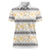 Samoa White Sunday Women Polo Shirt Samoan Tapa Yellow Hibiscus - Polynesian Pride