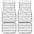 Samoa White Sunday Car Mats Samoan Tapa White Hibiscus - Polynesian Pride