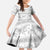 Samoa White Sunday Family Matching Off The Shoulder Long Sleeve Dress and Hawaiian Shirt Samoan Tapa White Hibiscus - Polynesian Pride