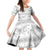 Samoa White Sunday Family Matching Off Shoulder Short Dress and Hawaiian Shirt Samoan Tapa White Hibiscus - Polynesian Pride