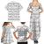 Samoa White Sunday Family Matching Summer Maxi Dress and Hawaiian Shirt Samoan Tapa White Hibiscus - Polynesian Pride