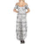 Samoa White Sunday Family Matching Summer Maxi Dress and Hawaiian Shirt Samoan Tapa White Hibiscus - Polynesian Pride