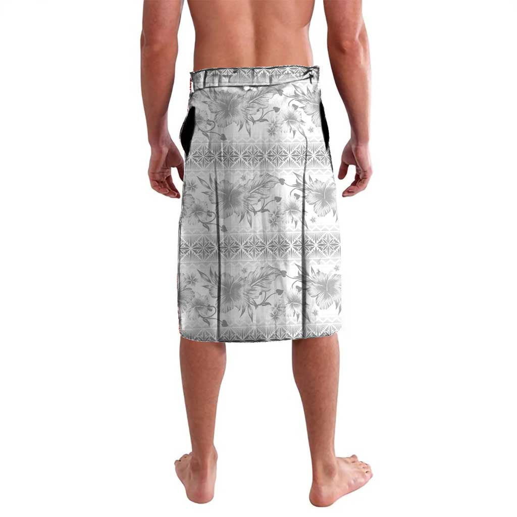 Samoa White Sunday Lavalava Samoan Tapa White Hibiscus - Polynesian Pride