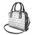 Samoa White Sunday Shoulder Handbag Samoan Tapa White Hibiscus - Polynesian Pride
