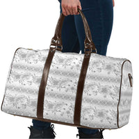 Samoa White Sunday Travel Bag Samoan Tapa White Hibiscus - Polynesian Pride