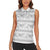 Samoa White Sunday Women Sleeveless Polo Shirt Samoan Tapa White Hibiscus - Polynesian Pride