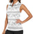 Samoa White Sunday Women Sleeveless Polo Shirt Samoan Tapa White Hibiscus - Polynesian Pride
