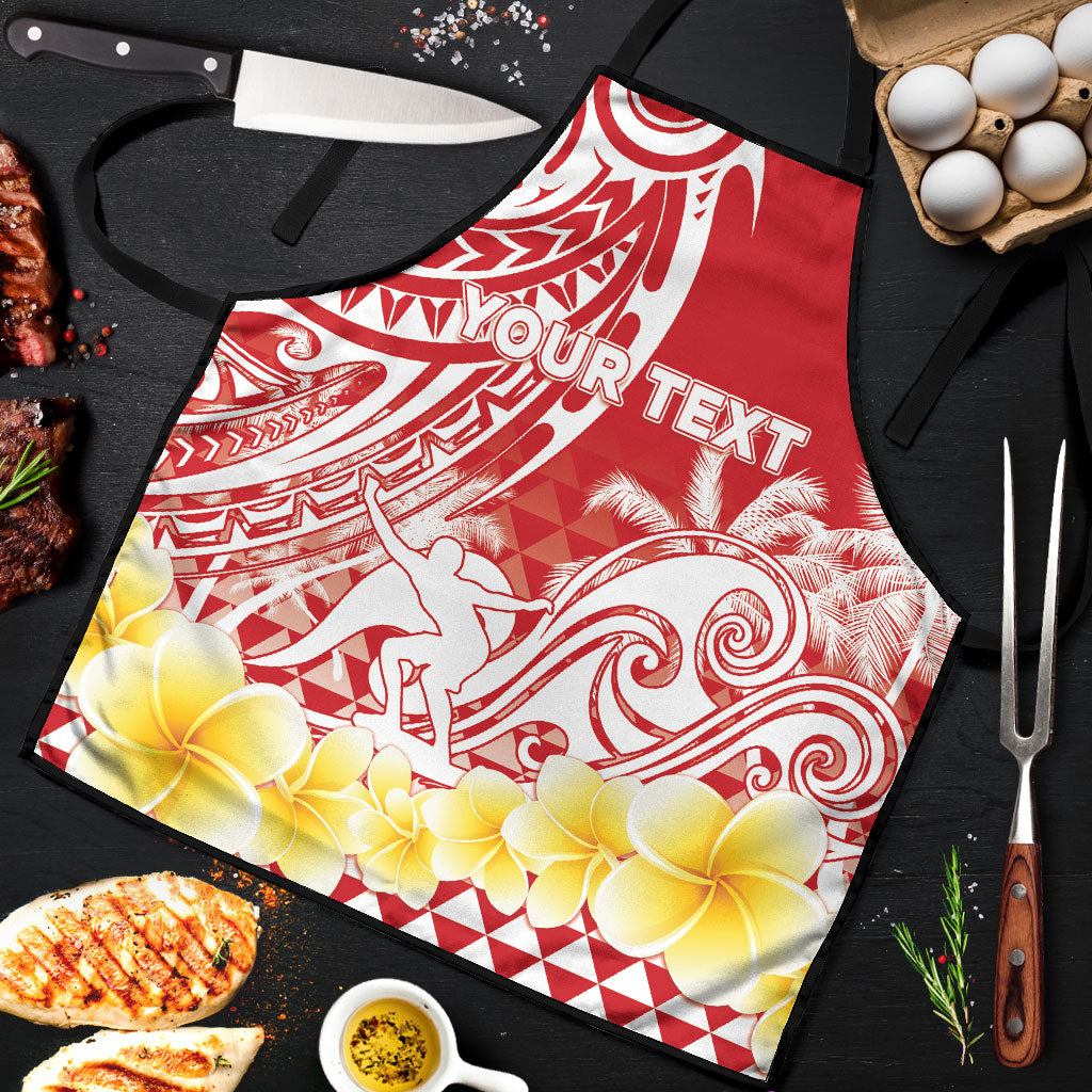 Personalised Tahiti Surfing Apron Polynesian Style LT05 Red - Polynesian Pride