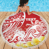 Personalised Tahiti Surfing Beach Blanket Polynesian Style LT05 - Polynesian Pride