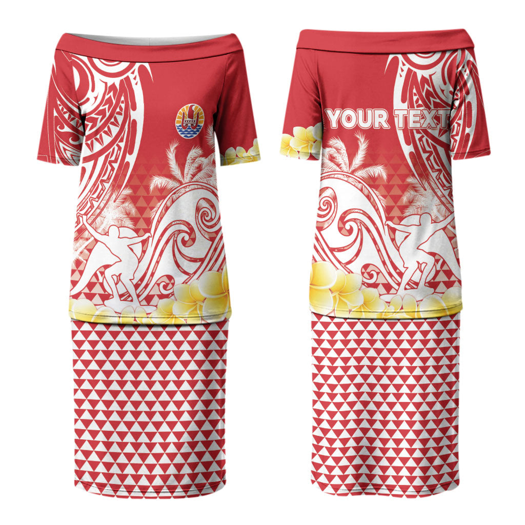 Personalised Tahiti Surfing Couples Matching Puletasi and Hawaiian Shirt Polynesian Style LT05 - Polynesian Pride