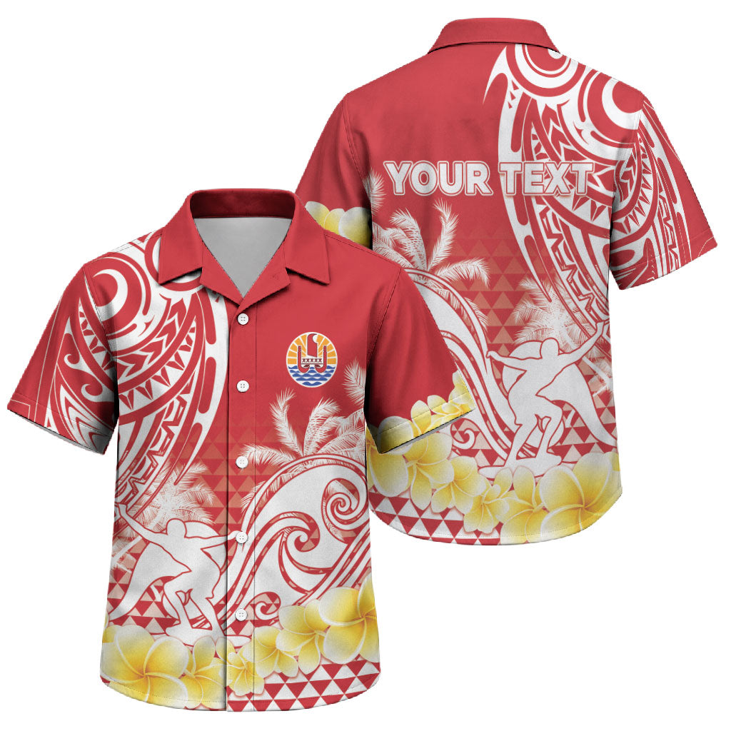 Personalised Tahiti Surfing Family Matching Tank Maxi Dress and Hawaiian Shirt Polynesian Style LT05 Son's Shirt Red - Polynesian Pride