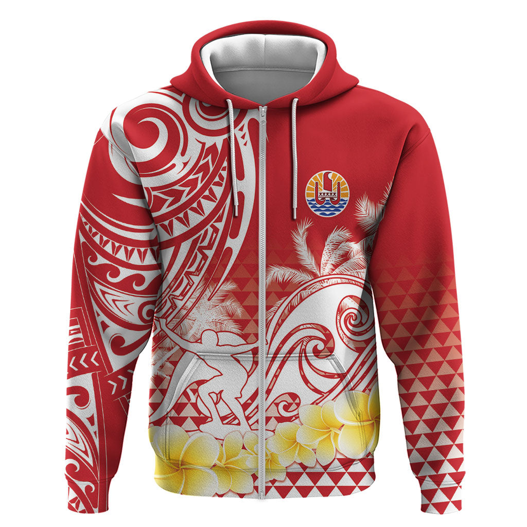 Personalised Tahiti Surfing Hoodie Polynesian Style