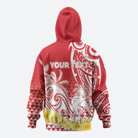 Personalised Tahiti Surfing Hoodie Polynesian Style