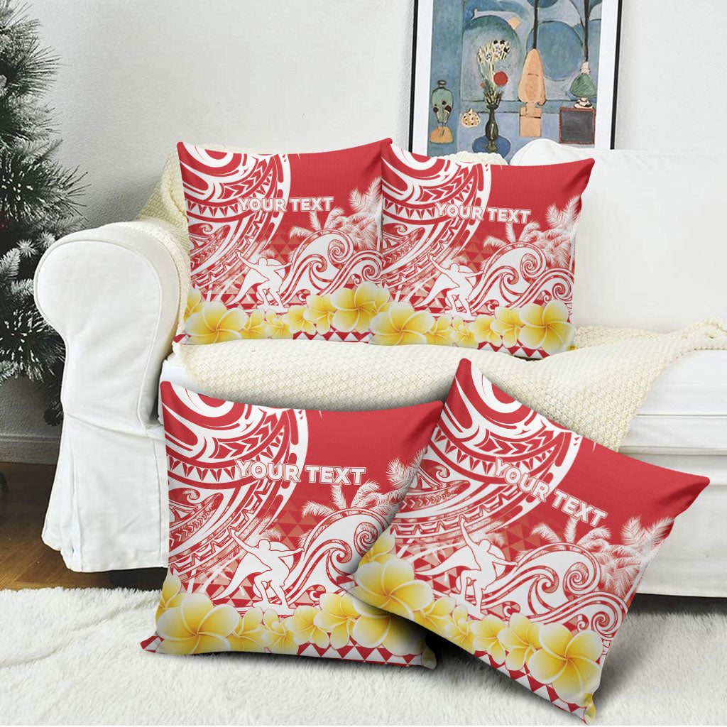 Personalised Tahiti Surfing Pillow Cover Polynesian Style LT05 - Polynesian Pride