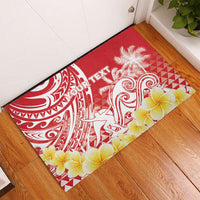 Personalised Tahiti Surfing Rubber Doormat Polynesian Style LT05 - Polynesian Pride