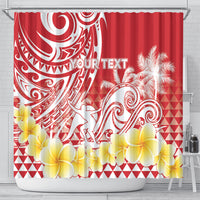 Personalised Tahiti Surfing Shower Curtain Polynesian Style LT05 - Polynesian Pride