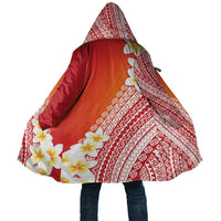 Tahiti Plumeria Tribal Pattern Cloak Wave Style Red LT05 Unisex Red - Polynesian Pride