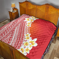 Tahiti Plumeria Tribal Pattern Quilt Wave Style Red LT05 - Polynesian Pride