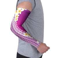 Tahiti Plumeria Tribal Pattern Arm Sleeves Wave Style Purple LT05 - Polynesian Pride