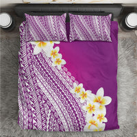 Tahiti Plumeria Tribal Pattern Bedding Set Wave Style Purple LT05 Purple - Polynesian Pride