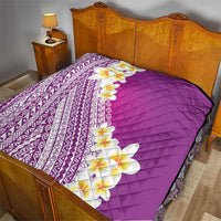 Tahiti Plumeria Tribal Pattern Quilt Wave Style Purple LT05 - Polynesian Pride
