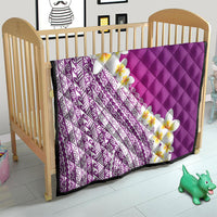 Tahiti Plumeria Tribal Pattern Quilt Wave Style Purple LT05 - Polynesian Pride